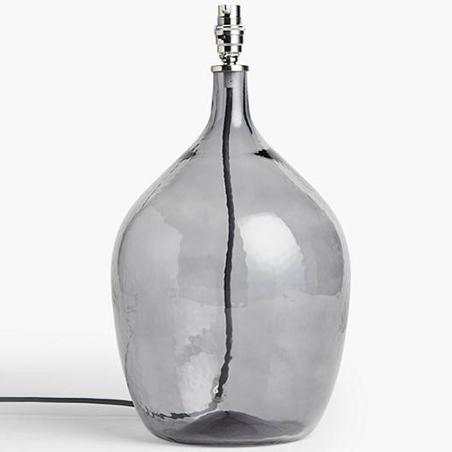 Robyn Bottle Glass Lamp Base, Smoke, H36cm