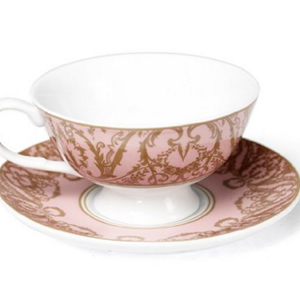 Pink Regency Teacup And Saucer