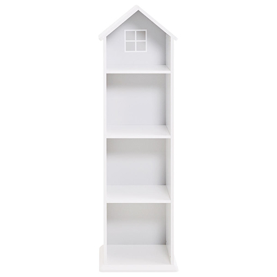 Lovely Townhouse Book Storage Solution for Children in White