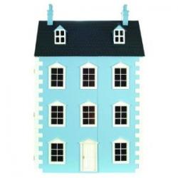 3 Storey Dolls House/ Wooden Dartmouth / Blue / Georgian