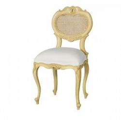 Coach House Valbonne  Carved French Cream Painted Dining Chair