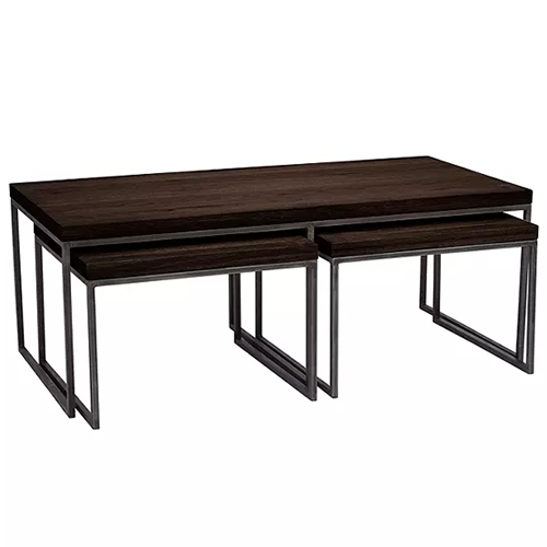 Calia Coffee Table with Nest of 2 Tables, Dark