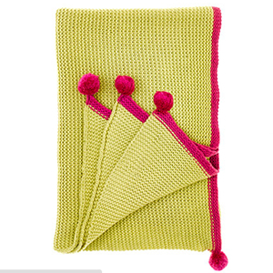 Bluebellgray Cotswold Throw - Chartreuse
