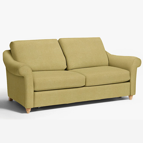 Camber Double Sofa Bed, Light Leg Sage Yellow