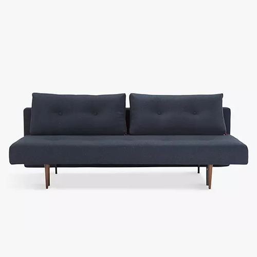 Innovation Living Recast Sofa Bed with Pocket Sprung Mattress, Dark Leg, Dark Blue Nist Blue