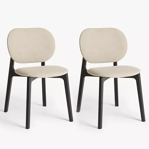 Cape Upholstered Dining Chairs, Set of 2, Mole /Black