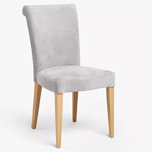 Aquaclean Velvet Dining Chair, Flint, Light Grey