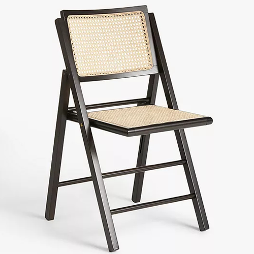 Rattan Folding Chair, Black