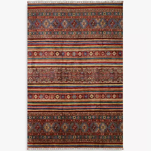 Gooch Oriental Khurjeen Rug, Multi/Red, L306 x W202 cm