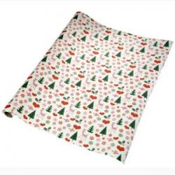 50s Tree & Hearts Vintage Christmas Wrapping Paper