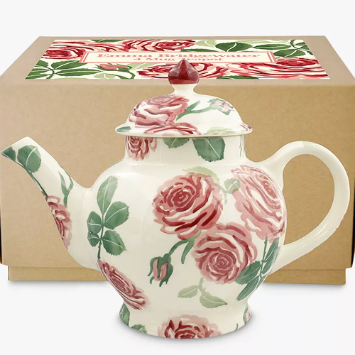 . Emma Bridgewater Pink Roses Teapot, 1.45L, Pink