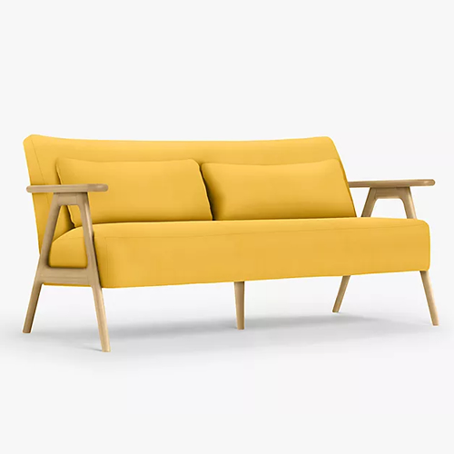 . Hendricks Medium 2 Seater Sofa, Mustard