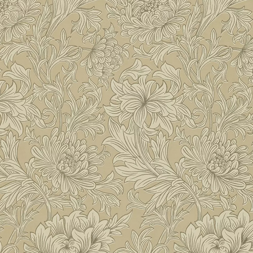 . Morris & Co. Chrysanthemum Toile Wallpaper, Grape / Bronze