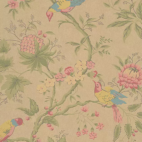 . The Little Greene Paint Company Brooke House Wallpaper, Parchment